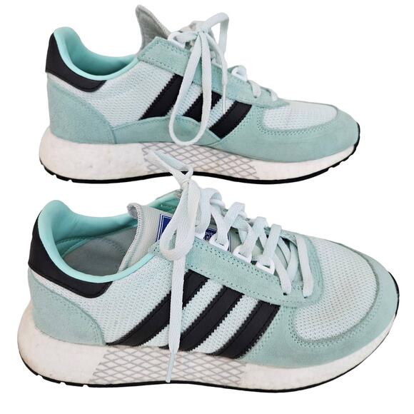Adidas 2019 Marathon Tech Sneaker G27521 Clear Mint Black | Men 7 | MINOR STAINS - Picture 1 of 16